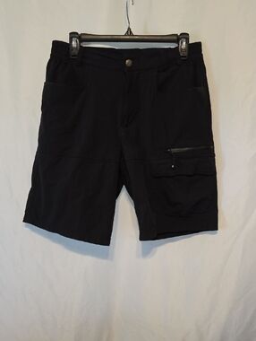 Men's Black Cargo Shorts with Utility Pockets